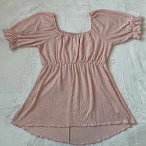 Large White Birch pink peasant top